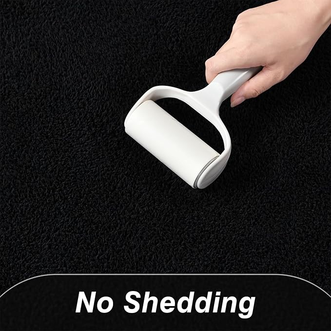 Large Area Rugs for Living Room Bedroom, 6 x 9 Ft Non-Slip Modern Area Rug, Soft Thickened Memory Foam Rug, Comfy Minimalist Indoor Carpet for Boys Girls Room Nursery Dorm Home Decor, Black