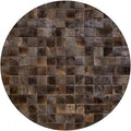 Round Area Rug – Soft Modern Carpet for Living Room, Bedroom, Entryway – Non-Slip Durable Floor Mat for Home Décor (Brown_8X8)