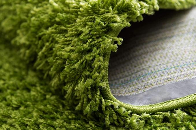Unique Loom Solid Shag Collection Area Rug (9' x 12' Rectangle, Grass Green)