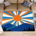 Boho Sun Area Rugs 5x7ft, Abstraction Deco Rugs for Living Room, Minimalist Sunburst Floor Rug Sturdy and Non-Shedding for Bedroom Hardwood Floors Teen Room