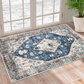 Boho Vintage Oriental Entry Rugs for Entrance Non-Slip Washable Tribal Small Area Rug,Ultra Soft Bohemian Floral Medallion Low-Pile Indoor Front Door Mat for Bedroom Kitchen Bathroom 24" x 36"