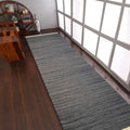 Rugsotic Carpets Hand Woven Flat Weave Kilim Wool ECO-Friendly Area Rugs - 2'6''x12', Runner Shape, Silver Color, Solid Plain Design, Low Pile Handmade Rugs for Living Room, Bed Room (D00111)
