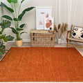 Alfa Rich 7x10 Burnt Orange Washable Area Rugs for Living Room Bedroom Kitchen Cotton Solid Rug