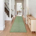 Braided Hallway Runner Rug,Super Absorbent Kitchen Mats for Floor,Non Slip Washable Kitchen Rugs,Quick Dry Boho Entryway Runner Rugs for Bathroom,Hallyways,Bedroom,24"x72",Sage Green