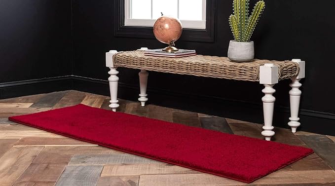 Unique Loom Solo Collection Area Rug - Calabasas (2' 2" x 6' 7" Runner, Red)