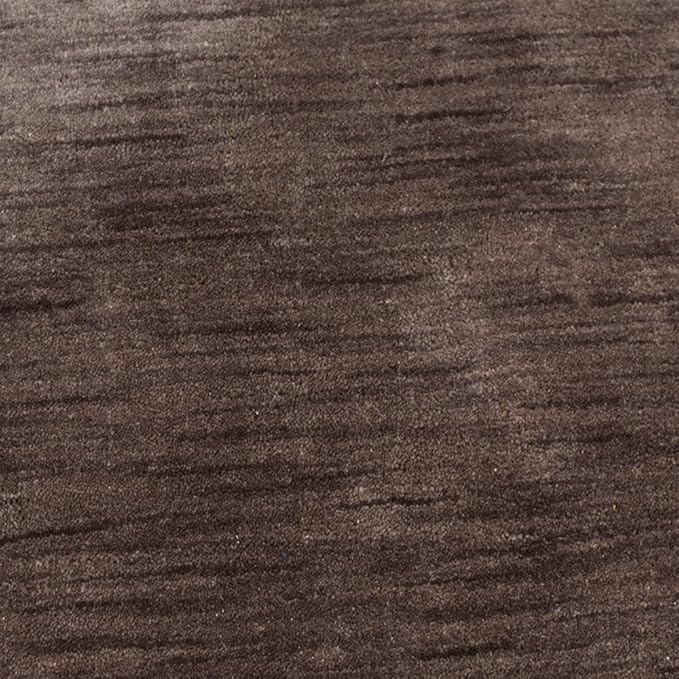 Hand Knotted Loom Wool ECO-Friendly Area Rugs - 8'x8', Octagon, Brown Color, Solid Plain Design, High Pile Thick Handmade Anti Skid Area Rugs for Living Room, Bed Room (L00111)