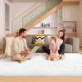 6x9 Cream White Rugs for Living Room Bedroom, Fluffy Large Area Rug Soft Shag Non-Slip Carpet for Kids Boys and Girls Room Dorm Home Decor (6ft x 9ft)