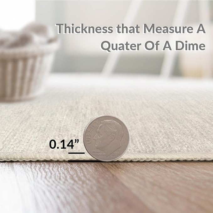 Flatwoven High Traffic Area Rug 5x7, Waterproof Patio with Anthracite Accents, Non Slip, Stain Resistant, Washable Area Rugs for Living Room, Bedroom (Red, 5x7)