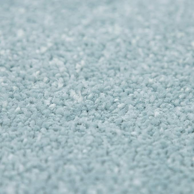 Paco Home Solid Area Rug in Light Blue Modern Plain Design, Size: 4' x 5'7"