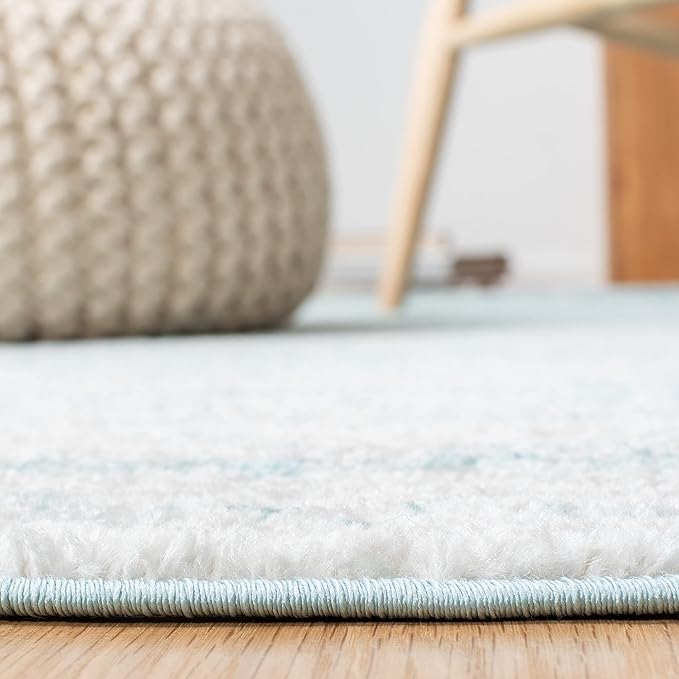 SAFAVIEH Adirondack Collection Runner Rug - 2'6" x 10', Aqua & Ivory, Modern Ombre Design, Non Shedding & Easy to Clean, Ideal for Hallway, Foyer, Kitchen, Entryway, Bedroom (ADR113J)