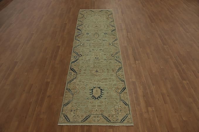Transitional Collection 11' 7'' X 3' 0'' Runner Rug Rug, All-Over 100% Wool Carpet for Home Décor, Foyer and Hallway