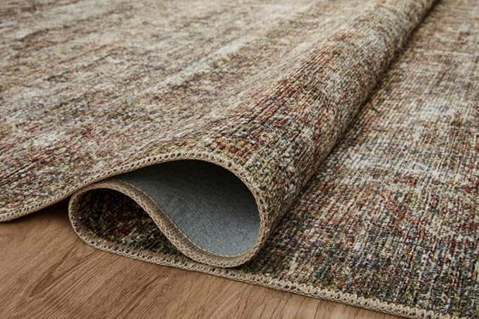 Loloi Amber Lewis Billie Collection, Tobacco & Rust 2'-6" x 9'-6" Area Rug – Antique & Distressed Accent Rugs for Living Room, Bedroom, Entryway & Hallway, No Shed High Traffic Area Home Decor Rug