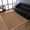 Rugsotic Carpets Hand Woven Flat Weave Kilim Wool 4'x6' Area Rug Solid Cream D00111