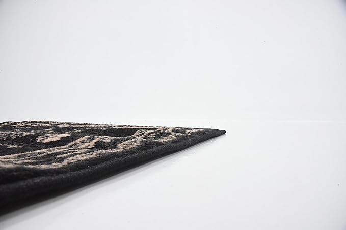 Unique Loom Taftan Collection Border Geometric Tribal Inspired Design Area Rug (2' 2 x 8' 2 Runner, Black/ Gray)
