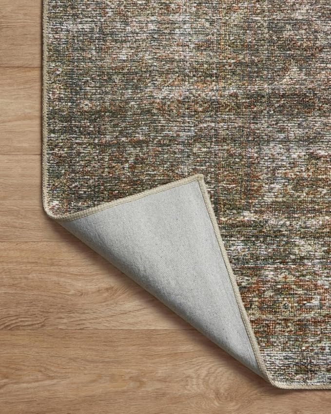 Loloi Amber Lewis Billie Collection, Tobacco & Rust 6'-0" x 9'-0" Area Rug – Antique & Distressed Accent Rugs for Living Room, Bedroom, Entryway & Hallway, No Shed High Traffic Area Home Decor Rug