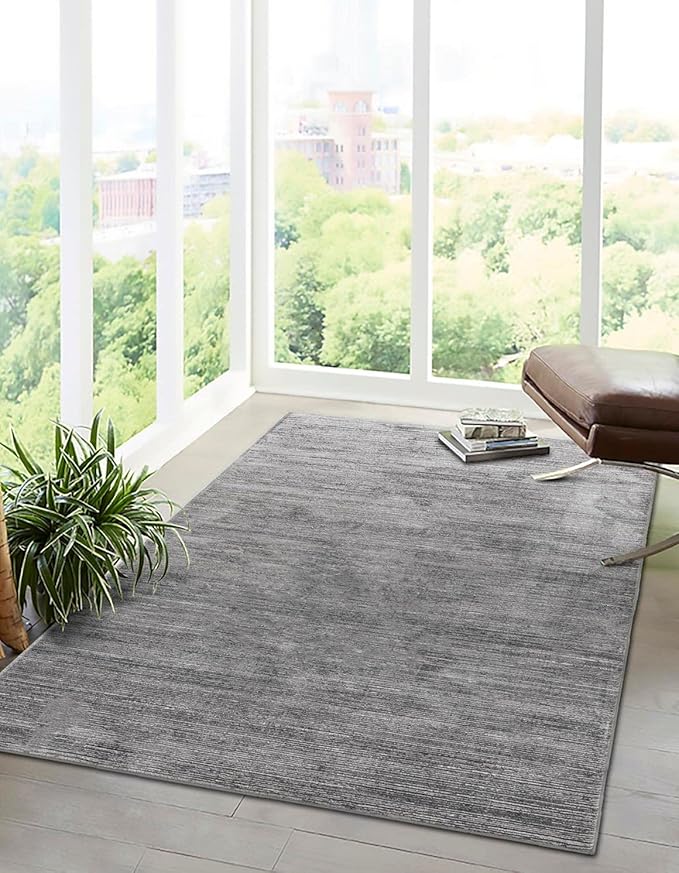 Unique Loom Finsbury Collection Area Rug - Kate (6' 1" x 9' Rectangle, Gray/ Ivory)