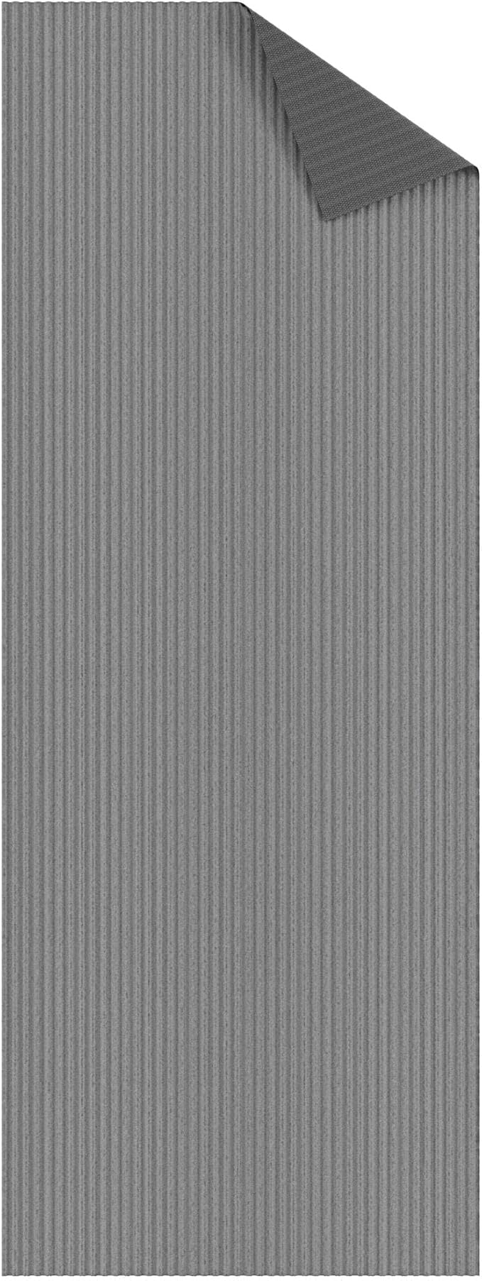 Ottomanson 2' x 24' Hallway Runner with Scraper Pile Extra Durable Non-Slip Rug Mat for Indoor & Outdoor Use - Ideal for Kitchen, Entryway, Patio & Garage - High-Traffic Carpet, Gray