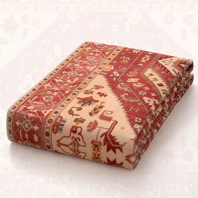 SERISSA Boho Rugs for Entryway, 2x3 Washable Non-Slip Entryway Rug Small Area Rug, Ultra Soft Oriental Vintage Red Beige Low-Pile Indoor Door Mat Floor Carpet for Entrance Bedroom Kitchen Bathroom