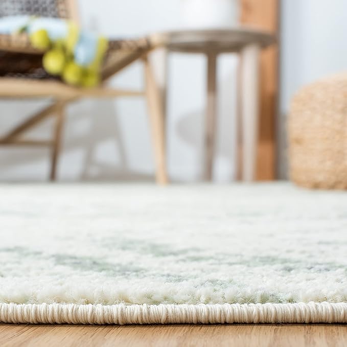 SAFAVIEH Area Rug 8x10 - Adirondack Collection - Large - Ivory & Green, Geometric Trellis Pattern, Non-Shedding & Easy Cleaning, Ideal for Living Room, Bedroom, Office, Dining Space (ADR131X)