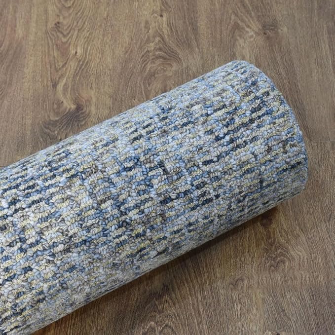 Rugsotic Carpets Hand Tufted Wool ECO-Friendly Area Rugs - 5'x8', Rectangle Shape, Camel, Floral Modern Design, High Pile Thick Handmade Anti Skid Area Rugs for Living Room, Bed Room (K00219)