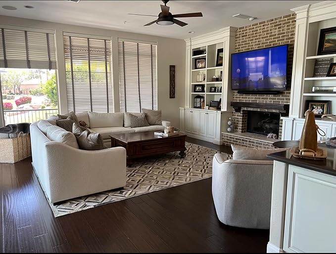 Premium Diamond Patterned Leather Area Rug - 2.5X8 ft - Grey - Luxury Non Slip Floor Accent for Dining Room, Living Room, Entryway, Elegant Collection Indoor Carpet