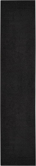 Nourison Home Nourison Essentials Black 2'2" x 16' Area Rug - Easy Clean, Non Shedding, Bed Room, Living Room, Dining Room, Kitchen (16' Runner)