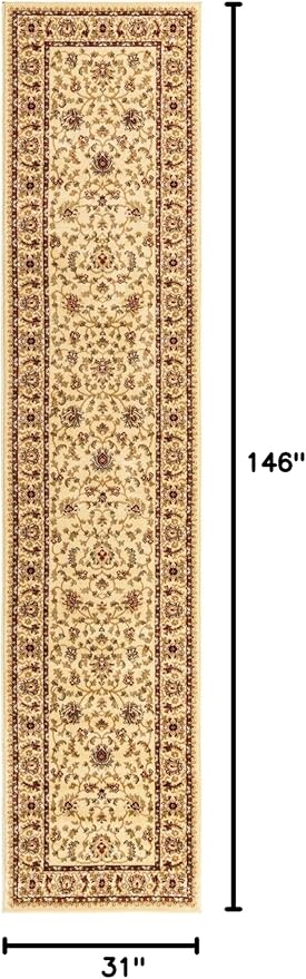Unique Loom Voyage Collection Area Rug - St. Louis (2' 7" x 12' Runner Cream/Brown)