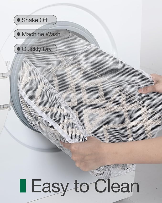 LUMI Entryway Floor Mat 24x36, Deep Mud Removal and Water Absorption, Dustproof and Wear-Resistant, Easy to Clean, Suitable for Home/Office, Dark Grey