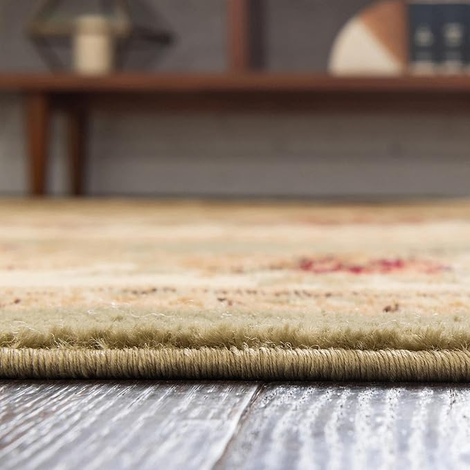 Rugs.com Chateau Collection Rug – 8' x 11' Cream Medium Rug Perfect for Living Rooms, Kitchens, Entryways