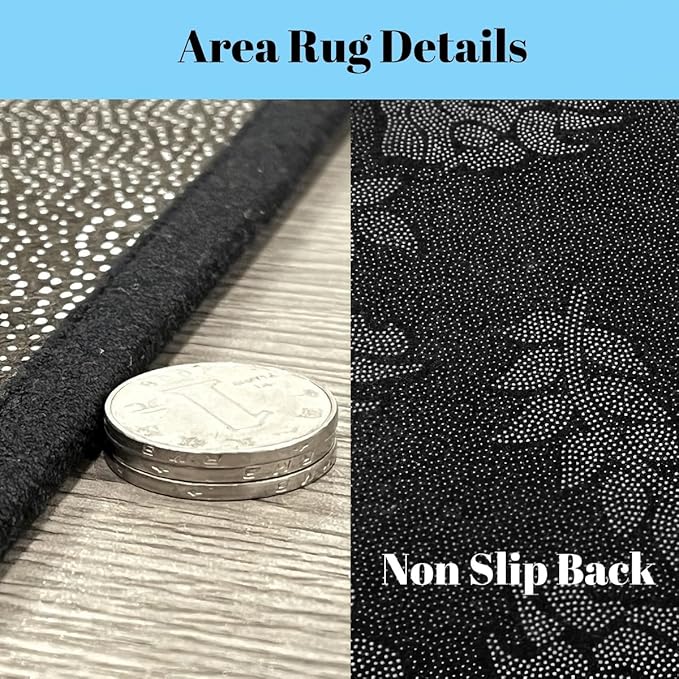Rustic Rabbits Large Area Rug 5x7 Country Plant Leaves Floral Living Room Rug | Vintage Farmhouse Style Farm Animals Rugs for Bedroom, Cute Rabbit Botanical Carpet Indoor Floor Mat
