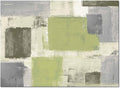 Sage Green Rectangular Area Rugs for Living Room Bedroom 5 x 8 ft Abstract Paint Texture Modern Art Non-Shedding Soft Low Pile Rug Non Slip Washable Rug for Nursery Entryway Playroom