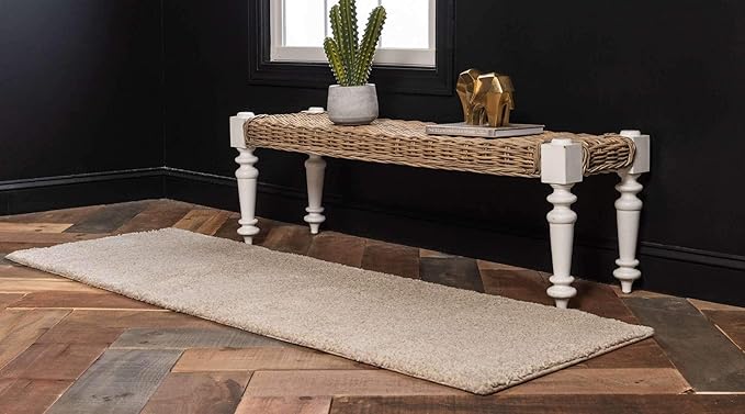 Unique Loom Solo Collection Area Rug - Calabasas (2' 2" x 13' Runner, Ivory)