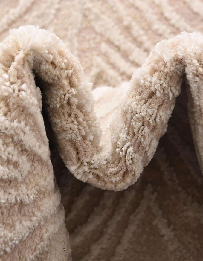 Unique Loom Finsbury Collection Area Rug - Meghan (2' x 8' Runner, Ivory Beige)