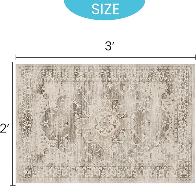 24" x 36" Washable Indoor Doormat 2x3 Entry Rug Welcome Mat Front Door Mat Non-Slip