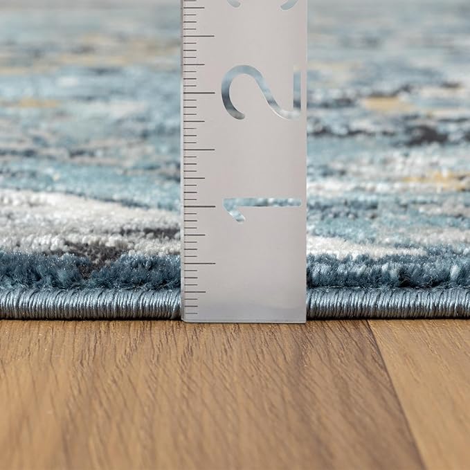 LUXE WEAVERS Moroccan Blue 6x9 Medallion Area Rug for Living Rooms