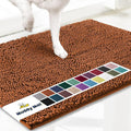 Muddy Mat® | Super Absorbent Door Mat Indoor, Microfiber Quick Dry Chenille Entryway Rug, Non-Slip Front Door Mat, Indoor Mats for Entryway, Machine Washable Pet Rug, Orange XXL 60"X48"