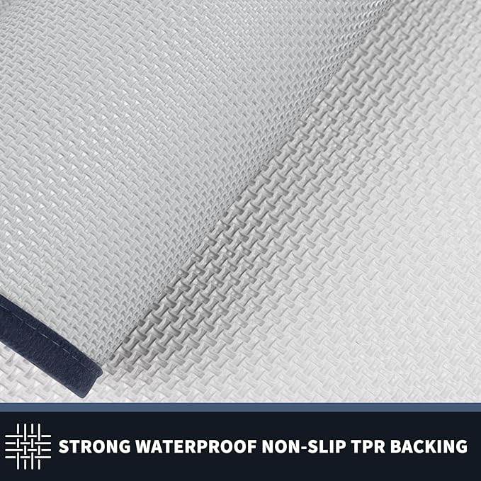 PURRUGS Dirt Trapping Door Mat 24" x 36", Non-Slip/Skid Machine Washable Entryway Rug, Shoes Scraper, Throw Rug, Super Absorbent Area Rug for Muddy Wet Shoes and Paws, Light Blue & Navy