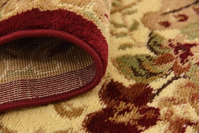 Unique Loom Versailles Collection Area Rug - Henry (6' 1" Square Red/Brown)