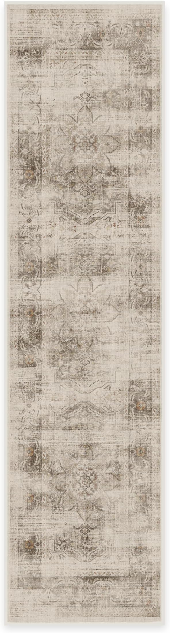 RUGGABLE Washable Vintage Runner Rug – Sarrah Hazel 2.5x10, Stain-Resistant, Non-Slip Hallway Runner – Machine Washable Rug for Hallway, Entryway, Living Room & Kitchen–with Cushioned Pad