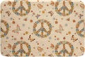 Erosebridal Groovy 70s Theme Rugs Retro Peace Sign Fluffy Rugs Boho Butterfly Indoor Entry Rug 16x24 Hippie Honey Bee Non Slip Bathroom Carpet Vintage Flower Floral Floor Mats for Kids