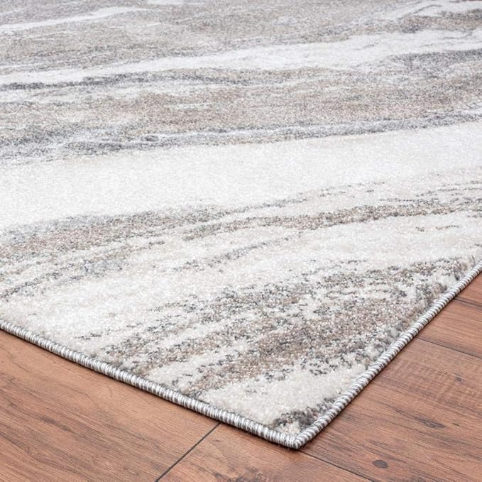LUXE WEAVERS Lagos Collection 7983 Grey 6x9 Art Deco Area Rug