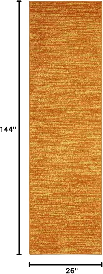 Nourison Home Nourison Essentials Sunburst 2'2" x 12' Area Rug - Easy Clean, Non Shedding, Bed Room, Living Room, Dining Room, Kitchen (12' Runner)