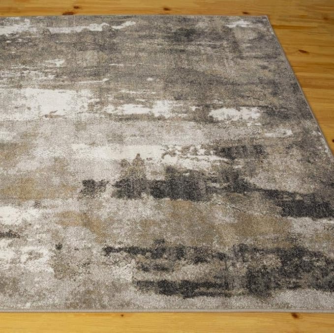 LUXE WEAVERS Lagos Collection Beige 2x3 Abstract Area Rug