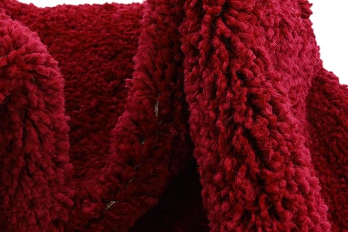 Unique Loom Solo Collection Area Rug - Calabasas (6' 1" Round, Red)