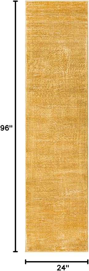 Unique Loom Finsbury Collection Area Rug - Kate (2' x 8' Runner, Yellow)