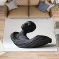5x8 Sculpture Art Kids Rug - 3D Portrait Dining Room Rug, Female Bust Area Rugs Indoor Modern Rugs for Bedroom Hardwood Floors Teen Room
