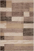 Superior Indoor Area Rug, Jute Backing, Plush Modern Rugs for Entryway, Kitchen Floors, Office Floor Cover, Color Block Rugs, Rockwood Collection, 2' x 3', Beige