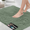 GORILLA GRIP Bath Rug Mat 60x17, Soft Absorbent Chenille, Quick Dry Microfiber Mats, Rubber Backing Washable Shower Floor Rugs, Bathmat Runner, US Designed Bathroom Home Decor Accessories Sage Green