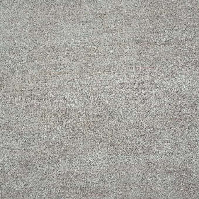 Hand Knotted Loom Wool ECO-Friendly Area Rugs - 10'x10', Round, Beige Color, Solid Plain Design, High Pile Thick Handmade Anti Skid Area Rugs for Living Room, Bed Room (L00111)