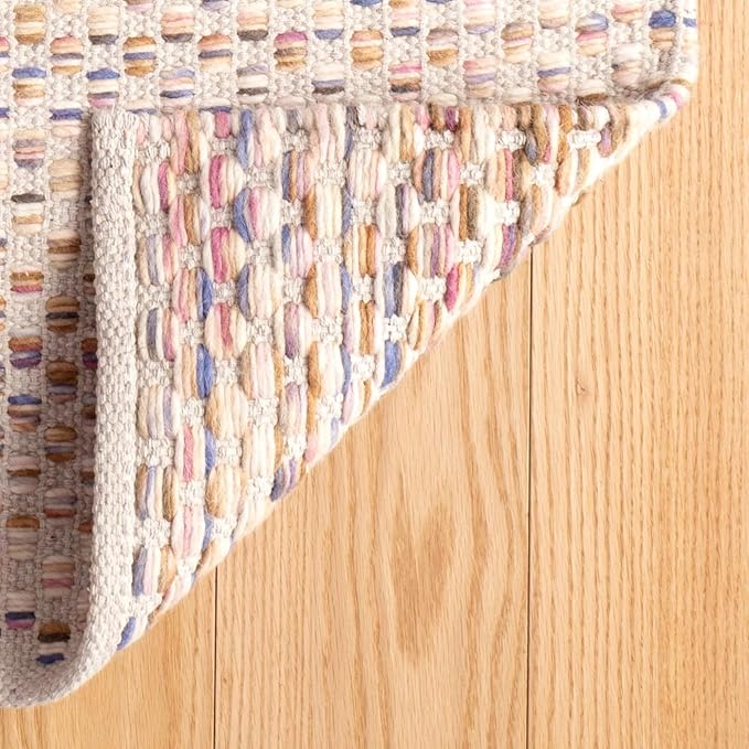Dash and Albert Torrey Wool Area Rug - 7.5 X 9.5 Multicolor Geomatric Handwoven Accent Rug - Durable, Low Pile, Guest Room, Home Office, Dining Room - Premium Luxury Hotel Quality Soft Breathable